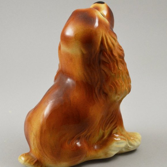 Brown Ceramic Porcelain Cocker Spaniel Sitting Vintage Figurine - Picture 3 of 7